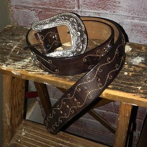 Western Leather Belt 38” long
